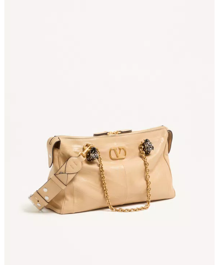 Valentino Garavani Panthea Shoulder Bag In Nappa Leather With Chevron Pattern