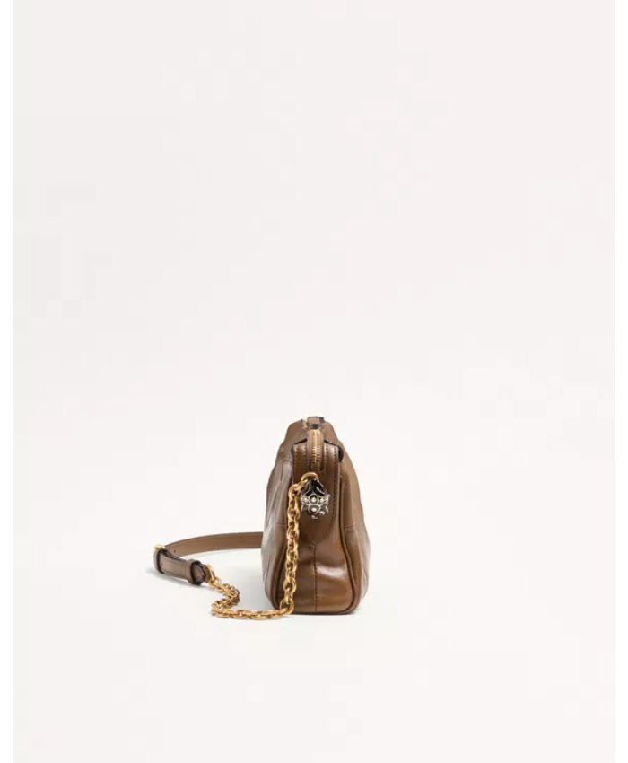 Valentino Garavani Panthea Small Shoulder Bag In Nappa Leather With A Chevron Pattern