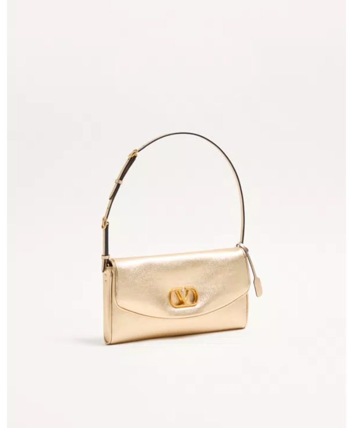 Valentino Garavani DeVain Small Shoulder Bag In Laminated Nappa Leather