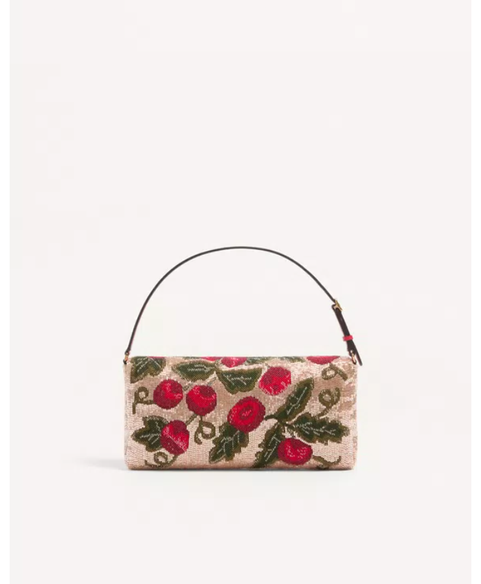 Valentino Garavani DeVain Embroidered Small Shoulder Bag