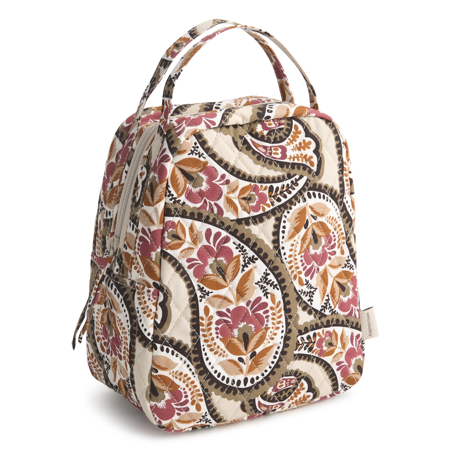 Large Lunch Bag -Blooming Paisley-Premium Cotton