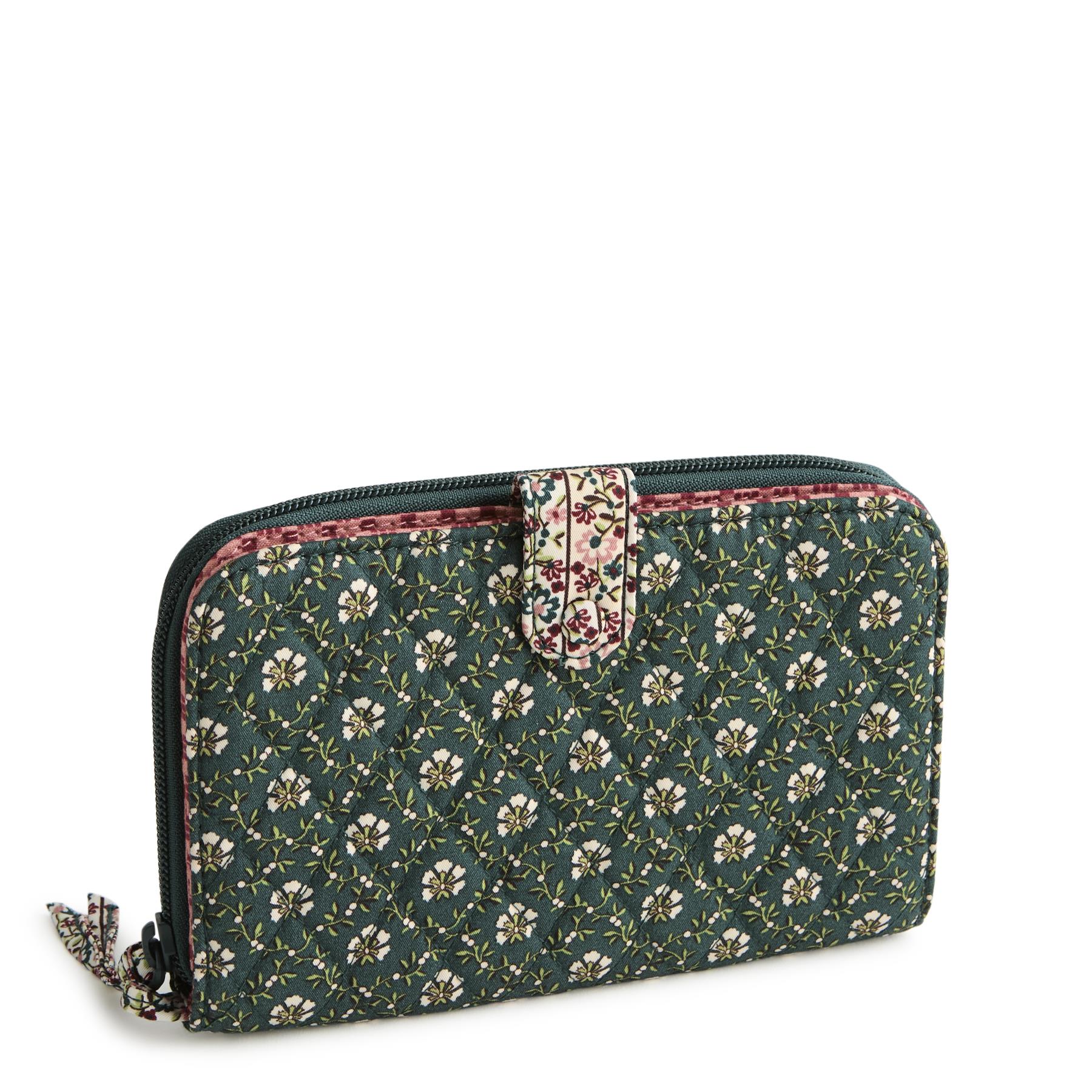 Large Tab Wallet -Mistletoe Lattice-Premium Cotton