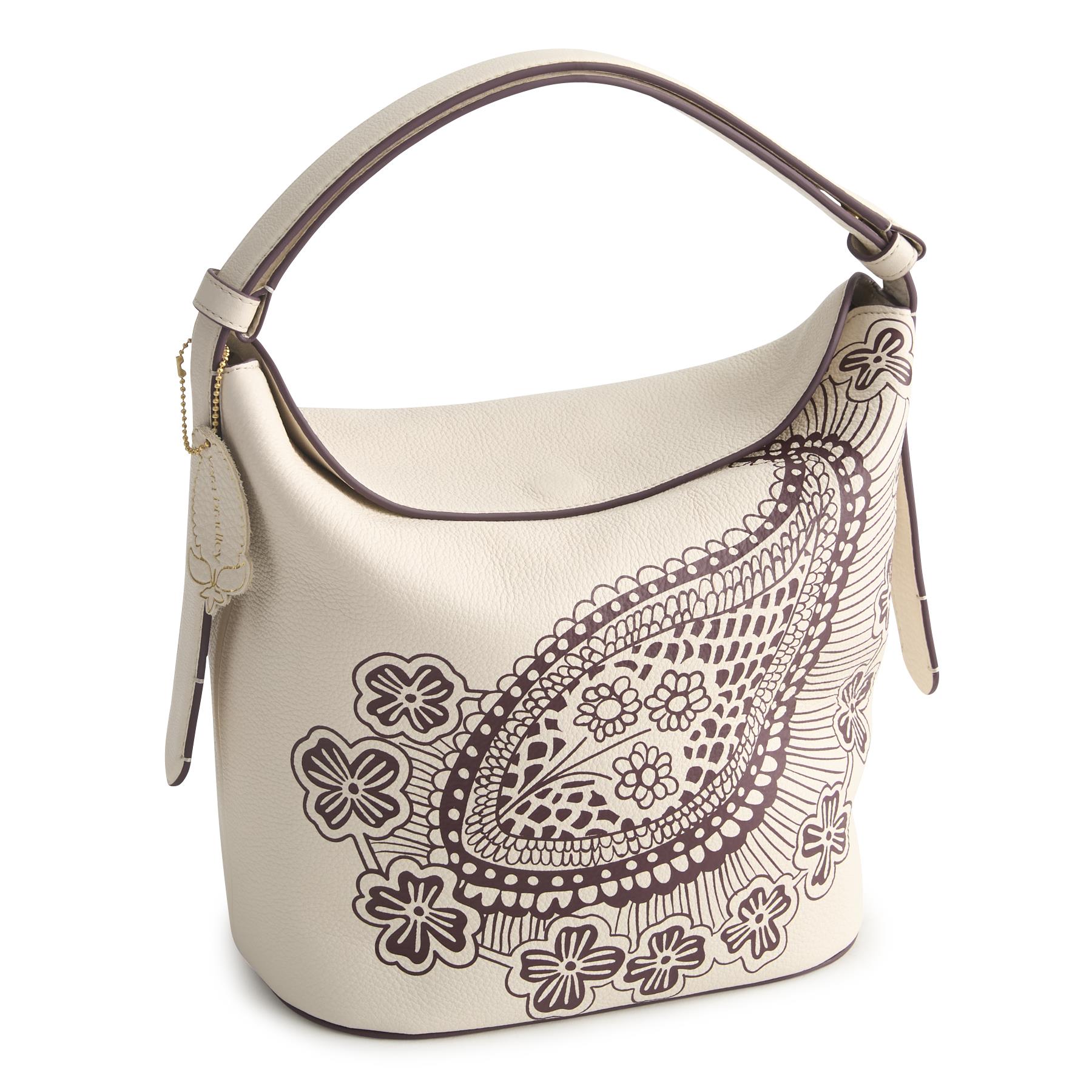 Astoria Shoulder Bag - Eclectic Paisley Cottage Cream-Leather