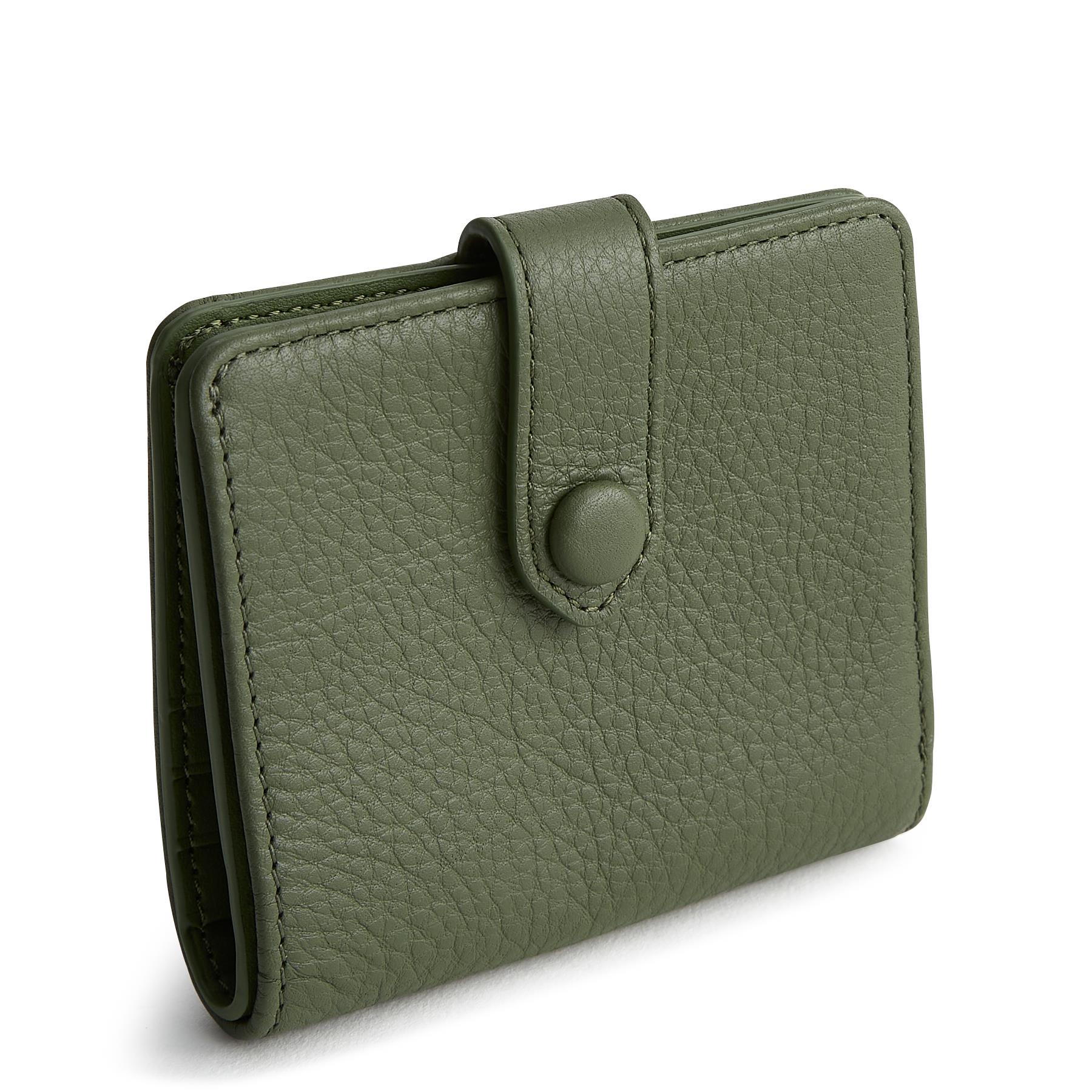 Small Tab Wallet-Bronze Green-Leather