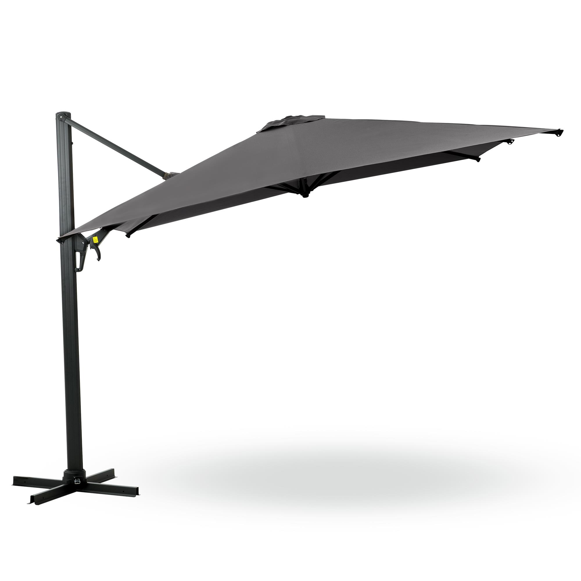 IF Collection -  10-Foot Square Offset Cantilever Patio Umbrella W/360° Rotation & Tilt - Grey