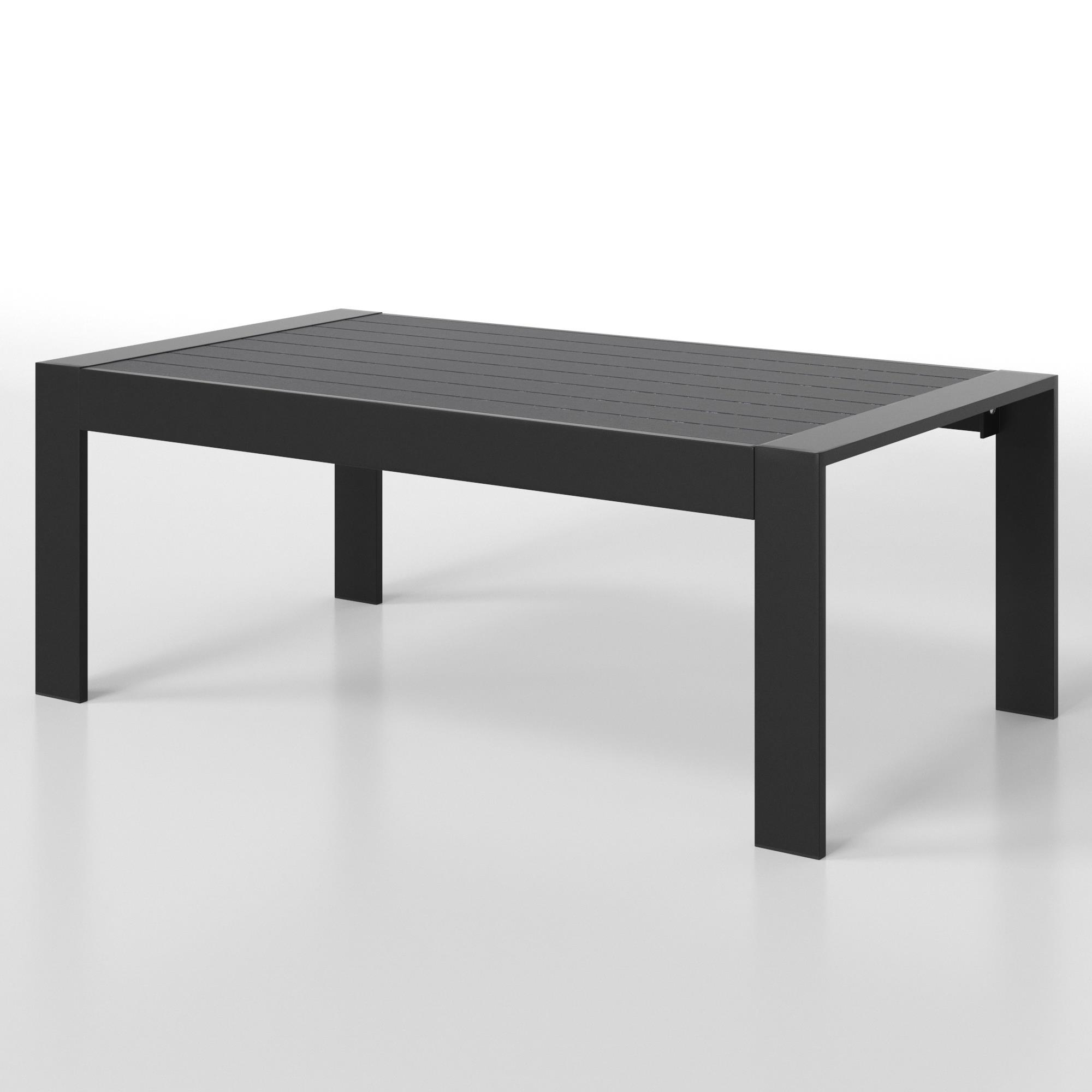 All-Weather Outdoor Rectangle Coffee Table - Black