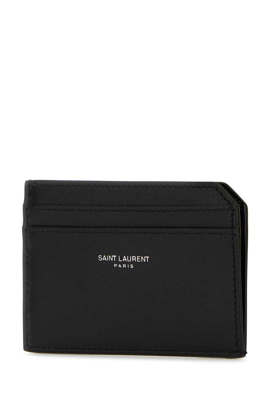 Open Card Case In Calfskin Leather