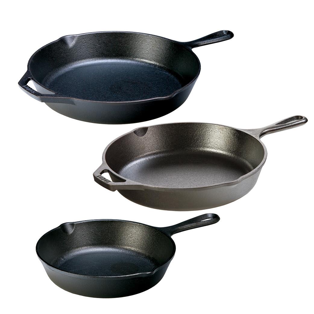 Lodge - 8-Inch, 10.25-Inch, & 12-Inch Skillet Bundle