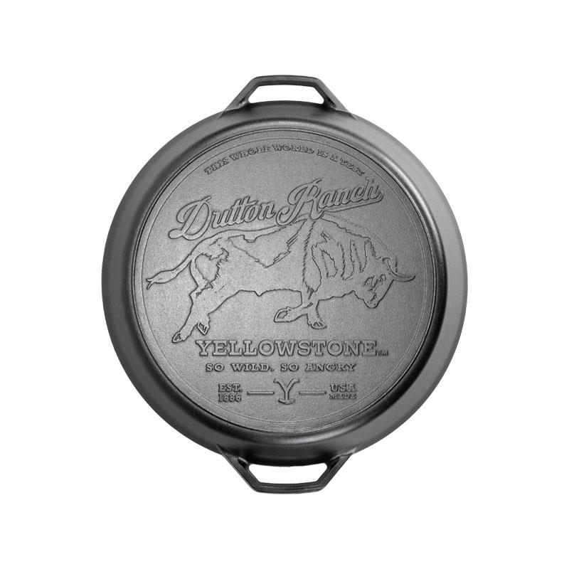 Lodge - Yellowstone™ 17 Inch Seasoned Cast Iron, So Wild, So Angry, Dual Handle Pan