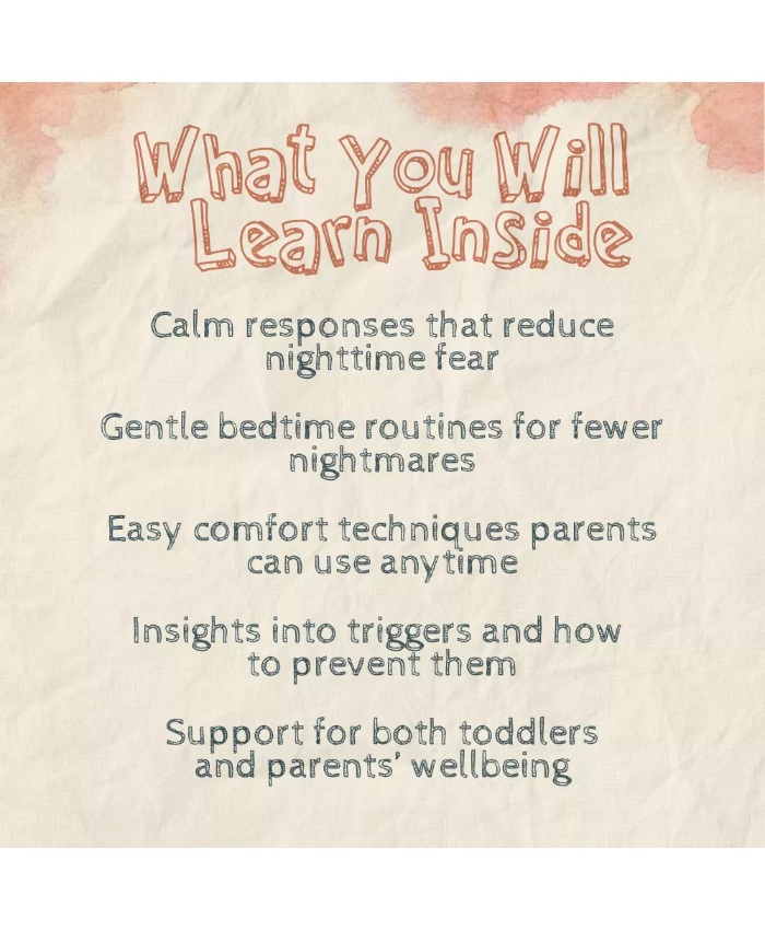 What To Do When Your Toddler Has Nightmares | Ebook Guide For Parents | Practical Comforting Tips & Bedtime Solutions