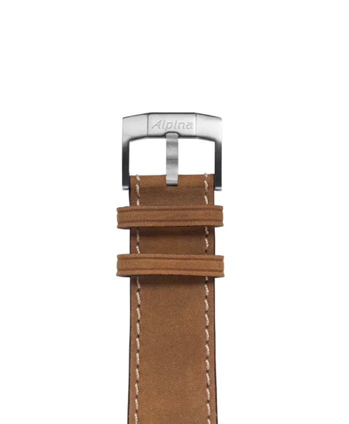 Brown Calf Leather Strap - 22 mm