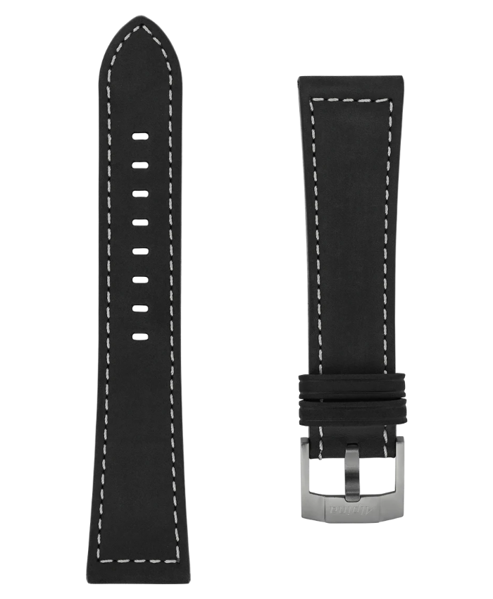 Black Calf Leather Strap - 22 mm