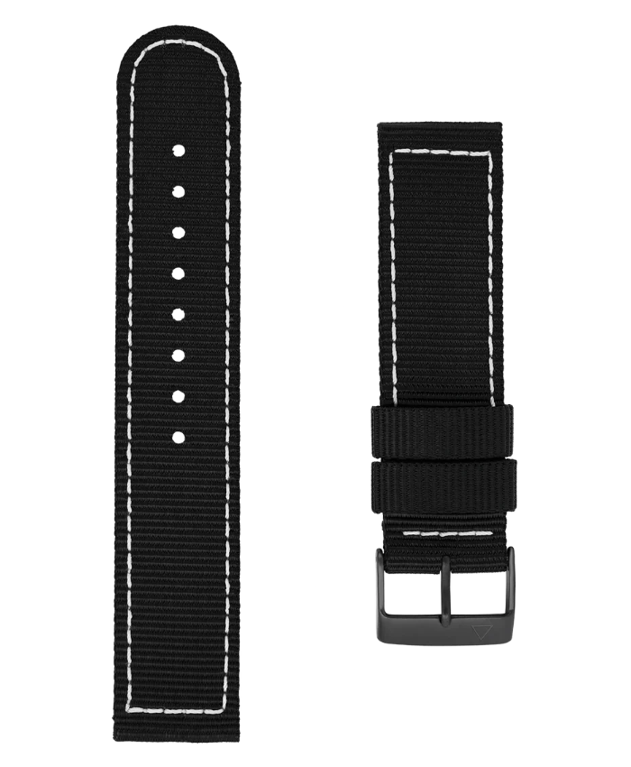 Black Nylon Strap - 21 mm
