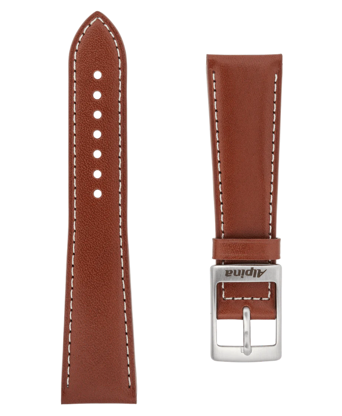 Brown calf leather strap - 23 mm