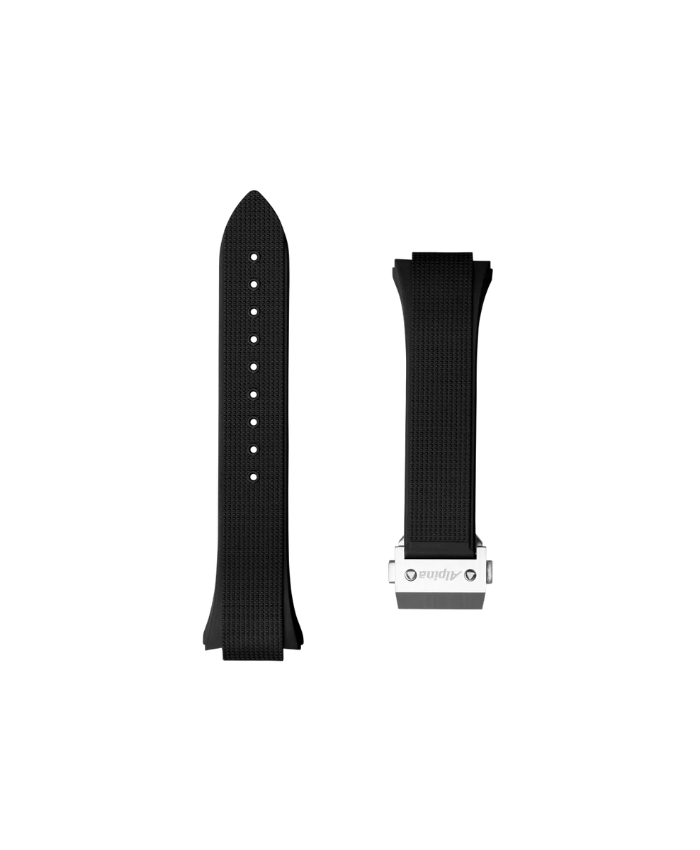 Black Rubber Strap - 21 mm