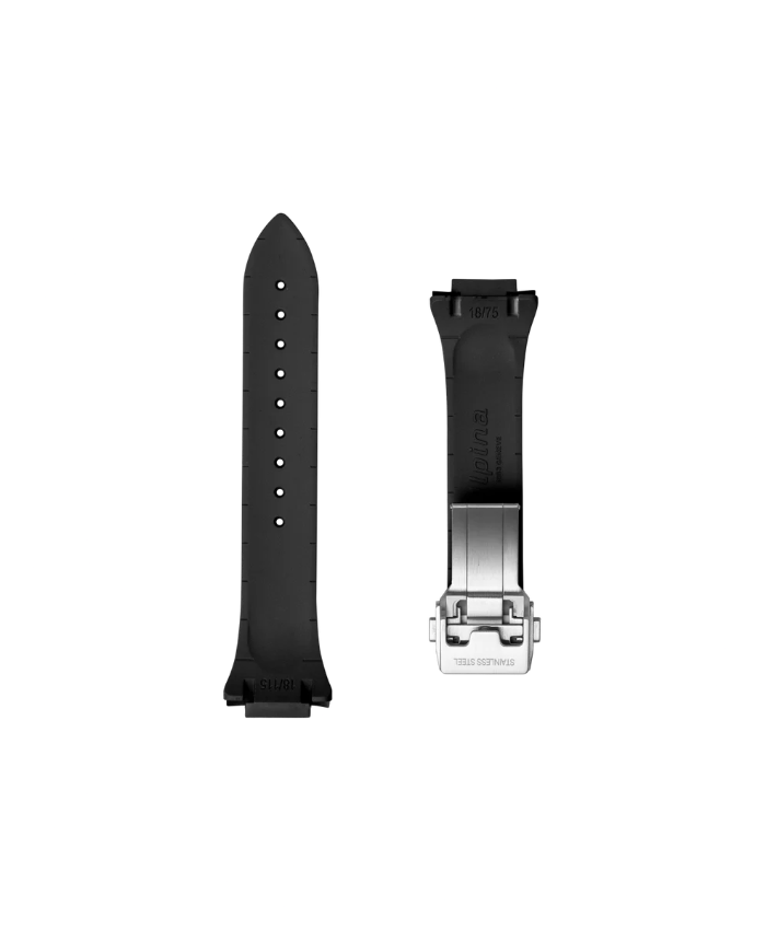 Black Rubber Strap - 21 mm