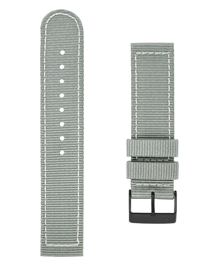 Grey Nylon Strap - 21 mm