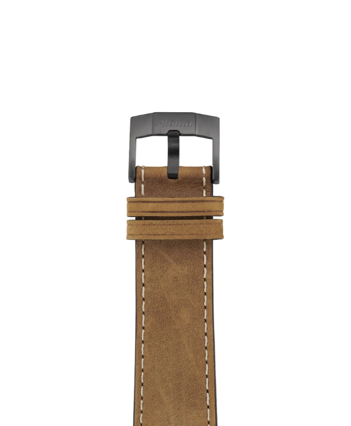Brown calf leather strap - 22 mm