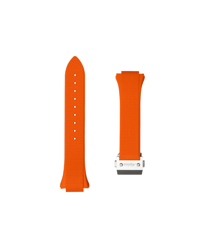 Orange Rubber Strap - 21 Mm