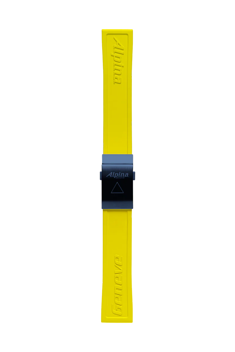 Yellow Silicon Strap - 22 Mm