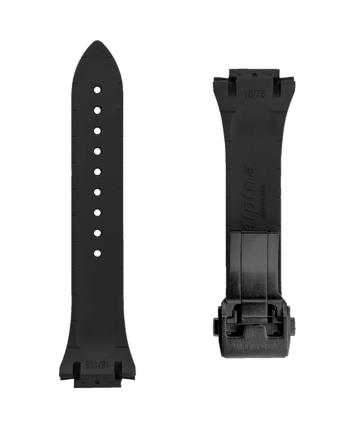 Black Rubber Strap - 21 mm