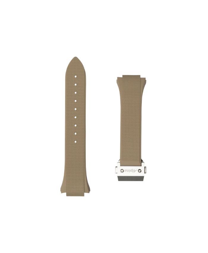 Beige Rubber Strap - 21 mm