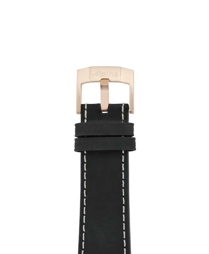 Black Calf Leather Strap - 22 mm