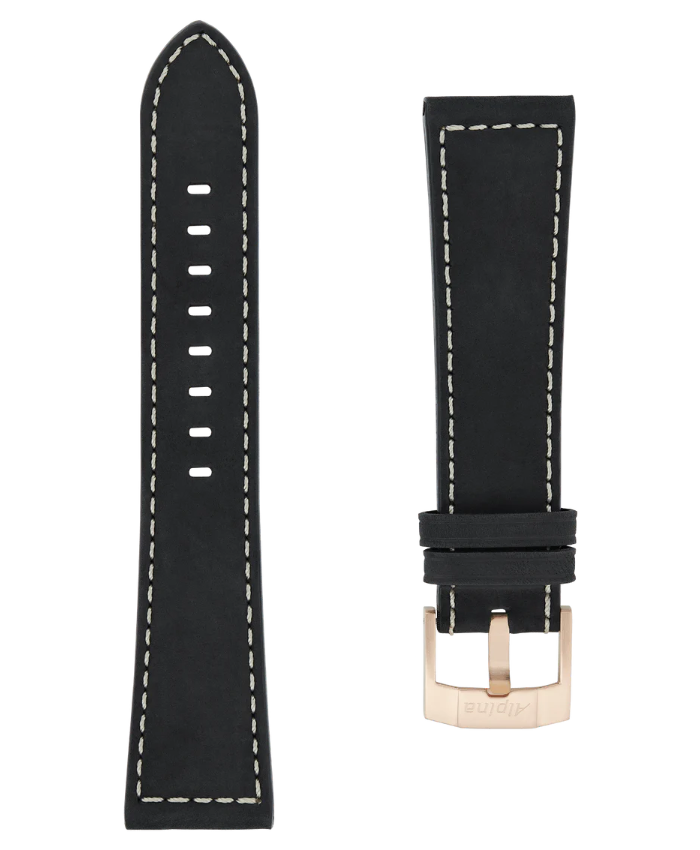 Black Calf Leather Strap - 22 mm