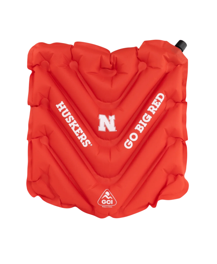 V Seat™, Inflatable Stadium Cushion Or Glassing Pad, Nebraska Cornhuskers