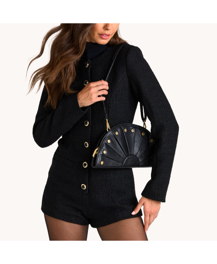 Shelley Clutch Black/Brushed Gold