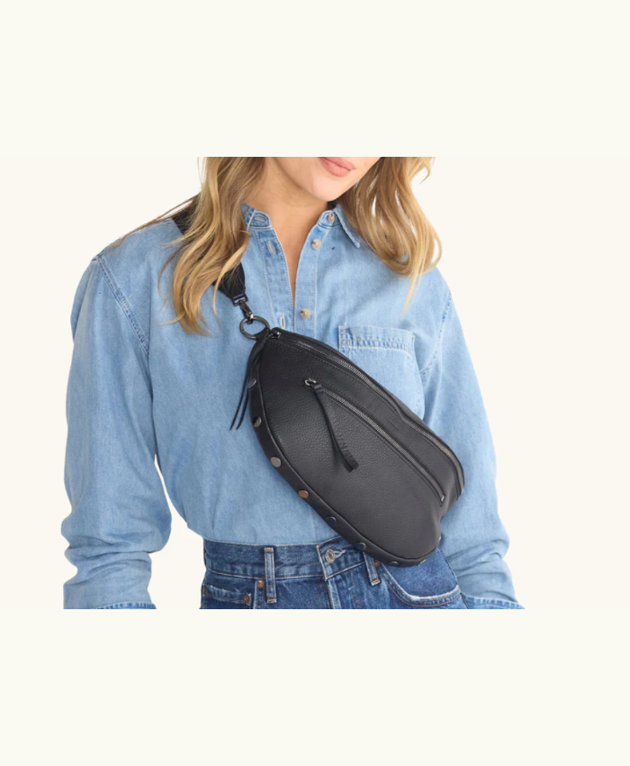 Charles Crossbody Lrg Black/Gunmetal