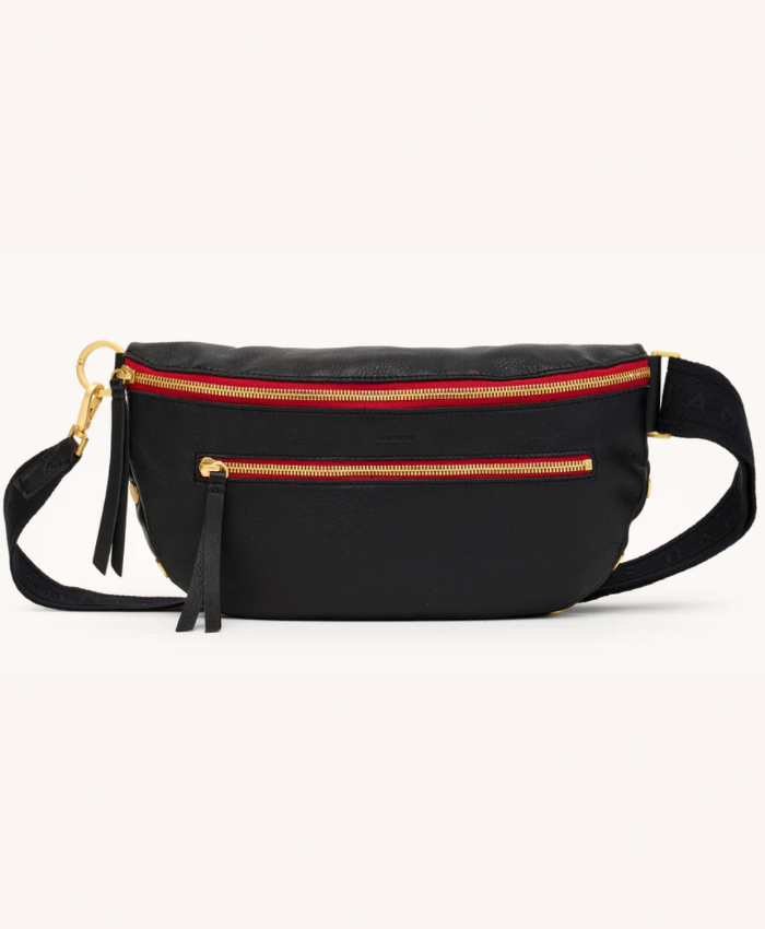 Black/Brushed Gold Red Zip