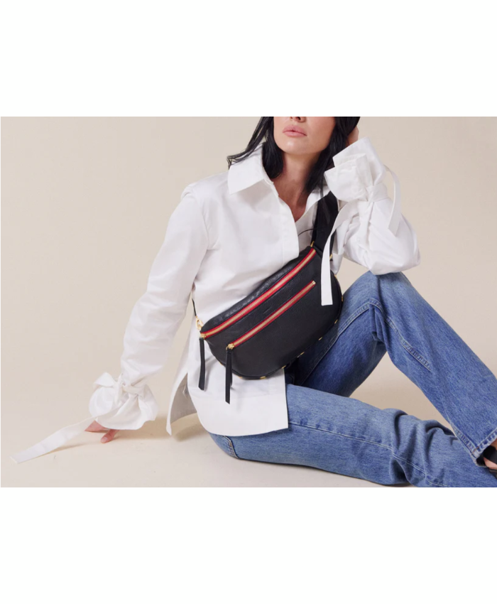 Black/Brushed Gold Red Zip