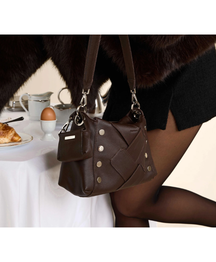 Bryant Med Espresso Pebble Weave/Silver