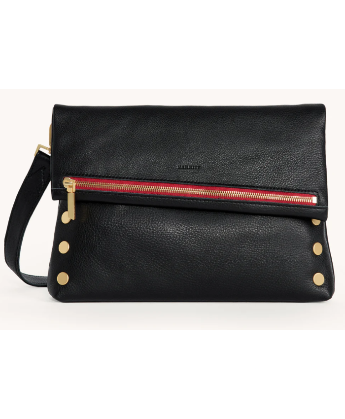 VIP Lrg Black/Brushed Gold Red Zip