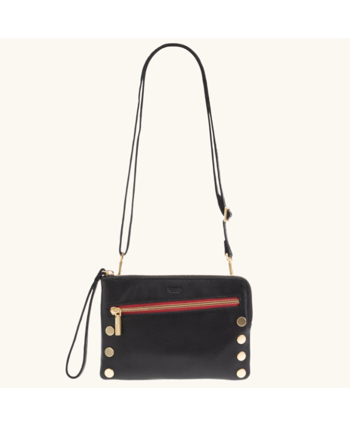 Nash Sml Black/Brushed Gold Red Zip