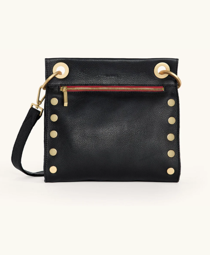 Tony med Black/Brushed Gold Red Zip