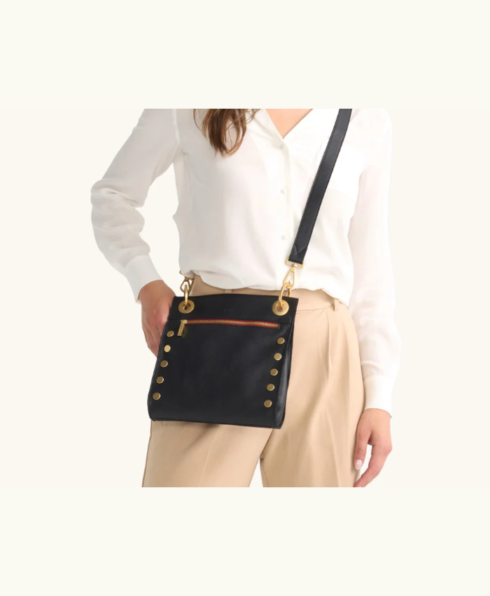 Tony med Black/Brushed Gold Red Zip