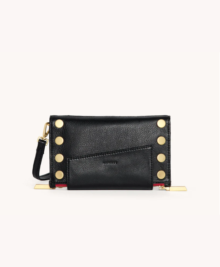 Levy Black/Brushed Gold Red Zip