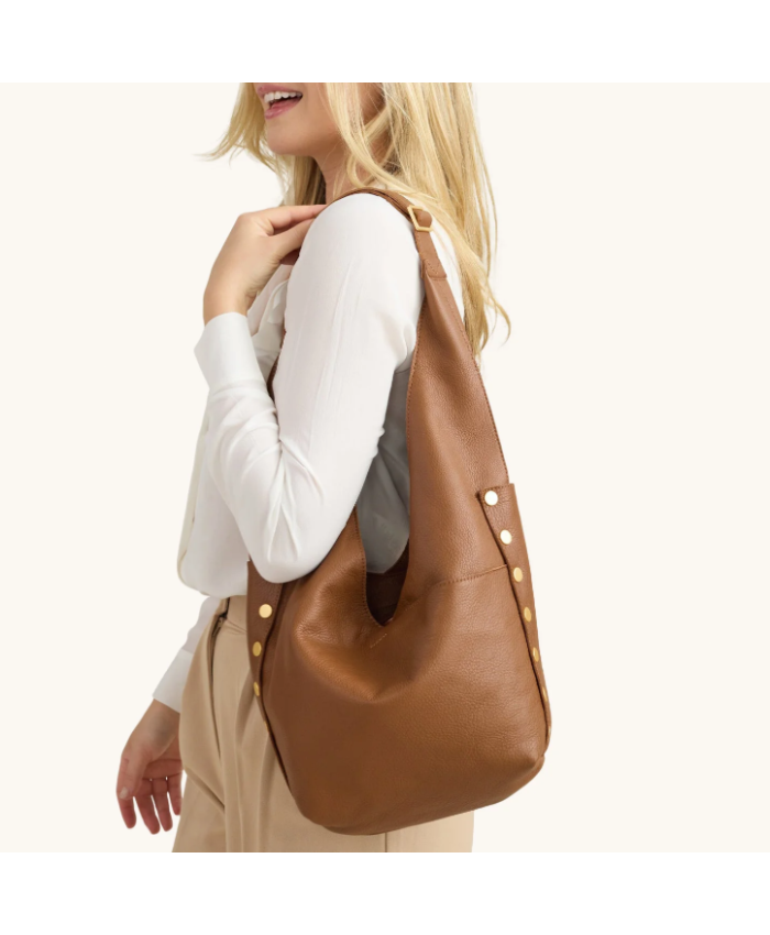 Tom lrg Mahogany Pebble/Brushed Gold Red Zip