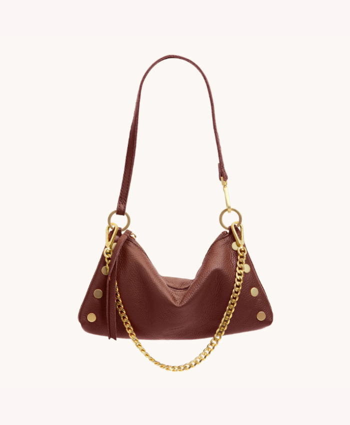 Metal Chain Shoulder Strap Brushed Gold