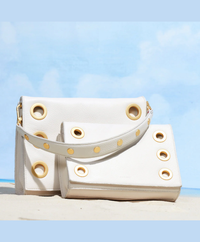 Montana Clutch sml Calla Lily White/Brushed Gold