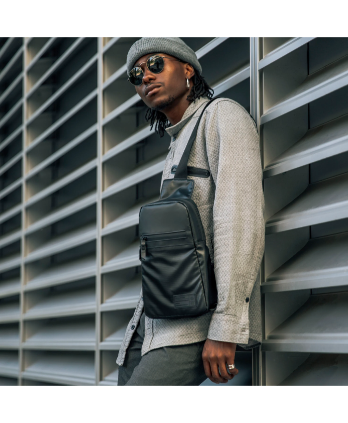 SHOULDER BAG BLACK RIP STOP