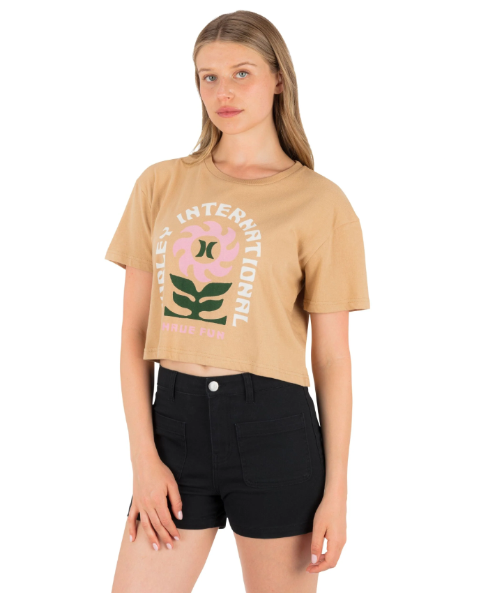 Blossom Boxy Crop Tee