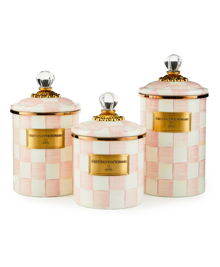 Rosy Check Canisters, Set of 3