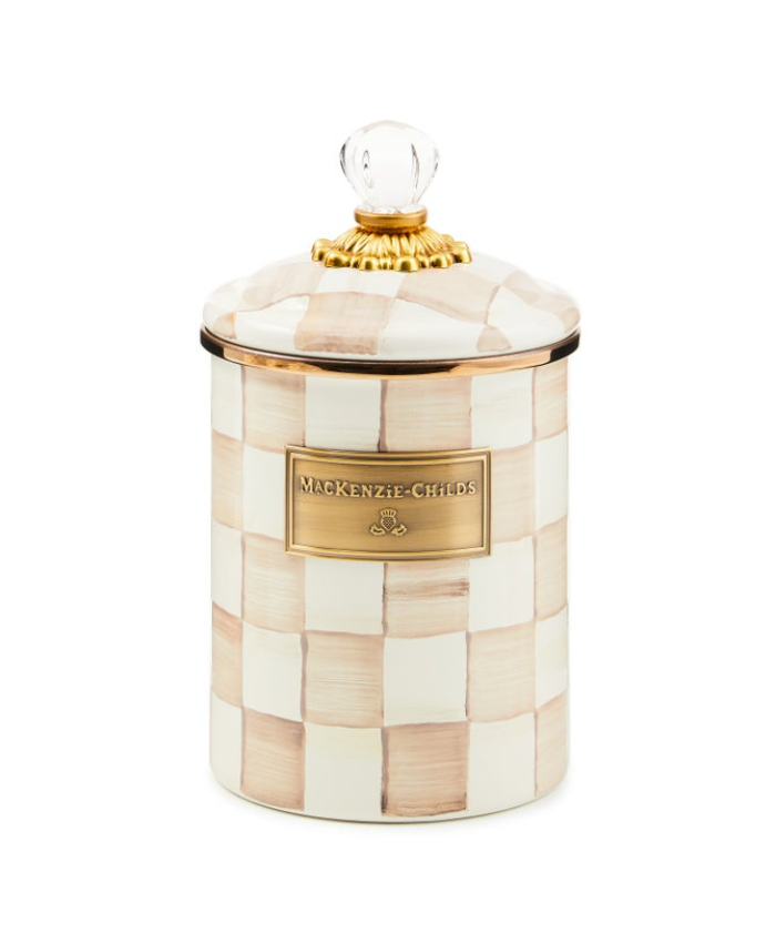 Mocha Check Medium Canister