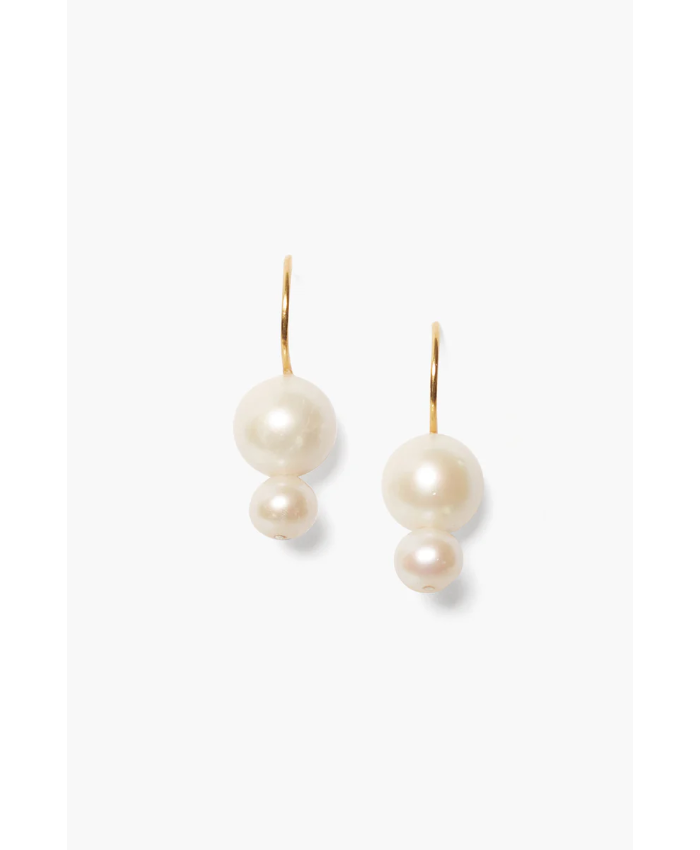 Phoebe Drop Earrings White Pearl