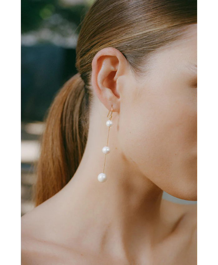 Tiered Floating Pearl Earrings