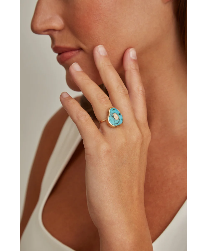 14k Oasis Ring Turquoise