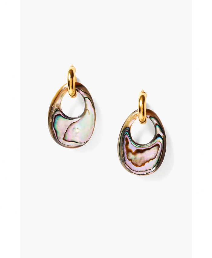 Nora Hoop Earrings Abalone